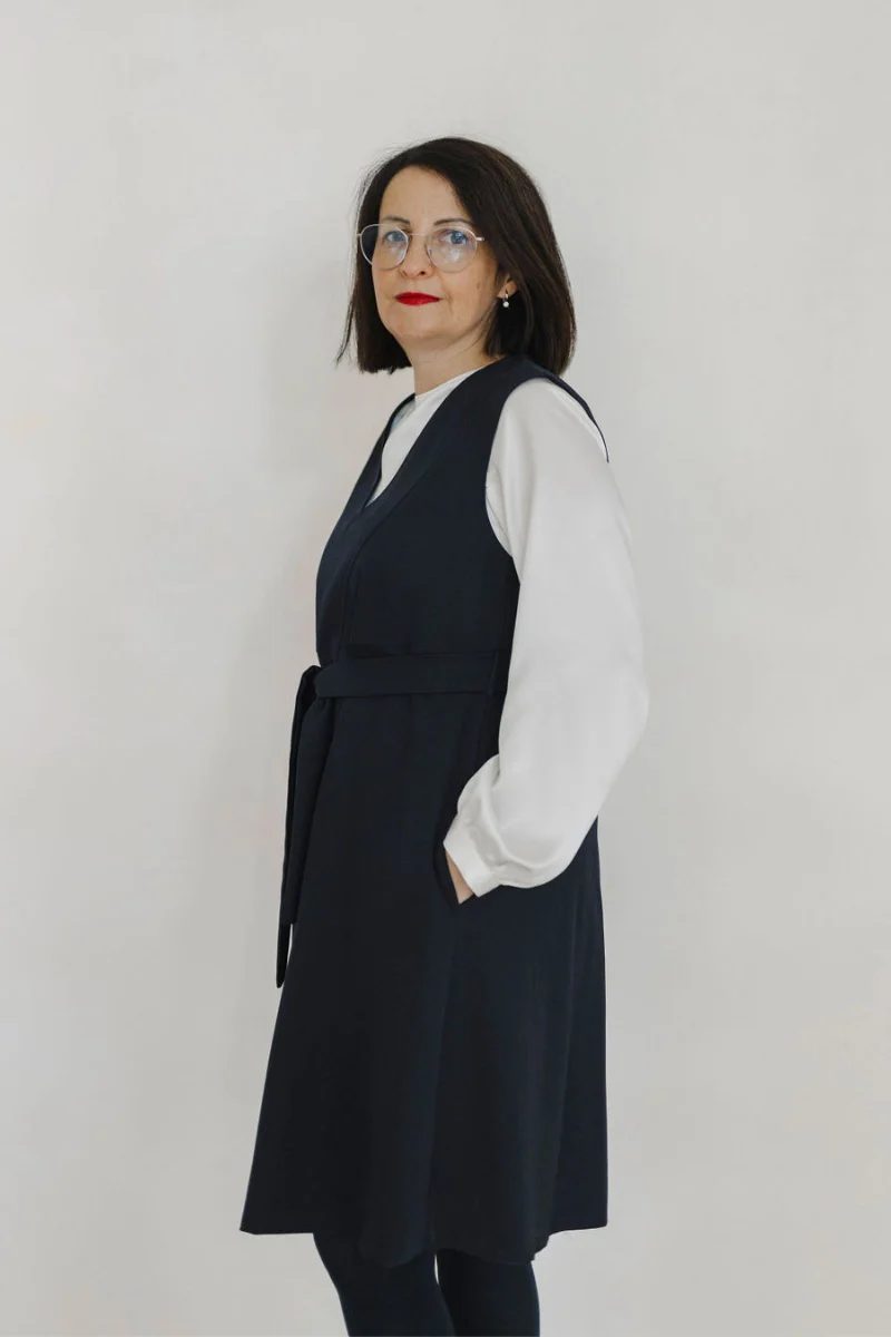 Abito scamiciato donna invernale "London" 100% lana - Image 2