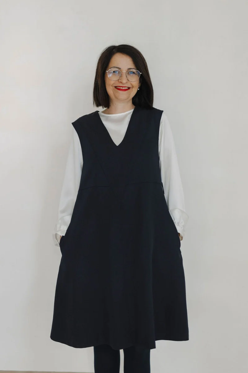 Abito scamiciato donna invernale "London" 100% lana - Image 3