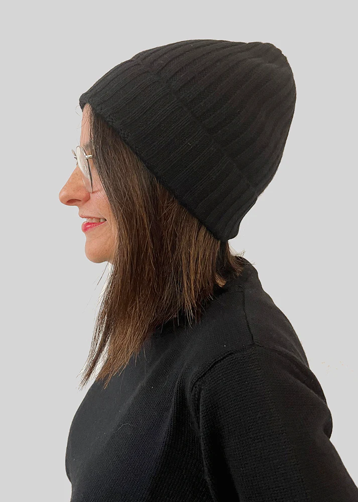 Berretto in cashmere a costine - Unisex - Image 3