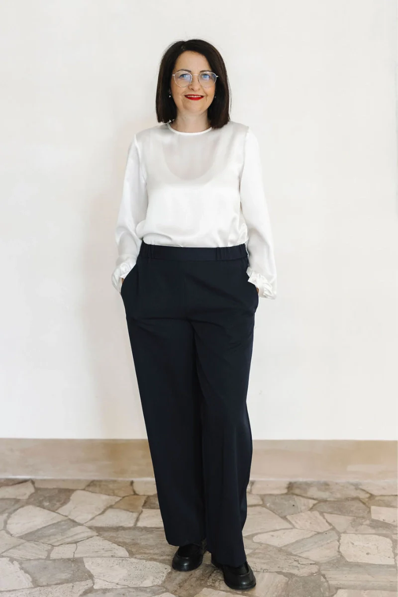 Blusa donna elegante "Eterea" 100% seta - Image 3