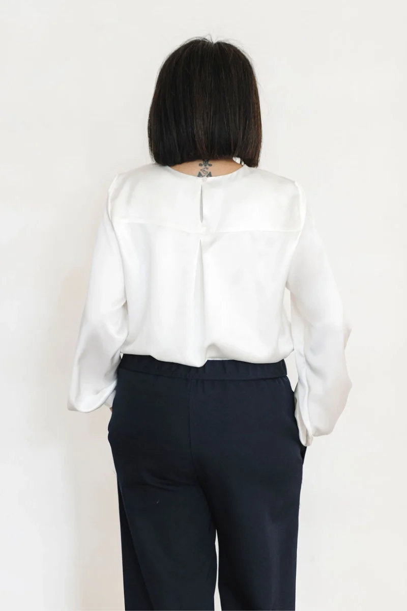Blusa donna elegante "Eterea" 100% seta - Image 4