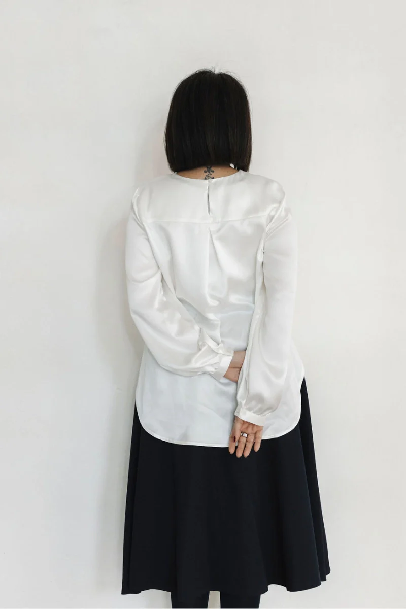 Blusa donna elegante "Eterea" 100% seta - Image 5