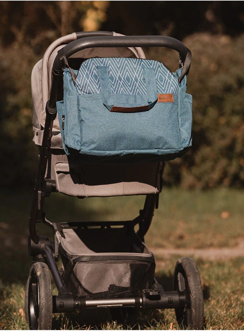Borsa Mamma e Passeggino cambio pannolino Kinder Hop " Petrolio " - Image 2