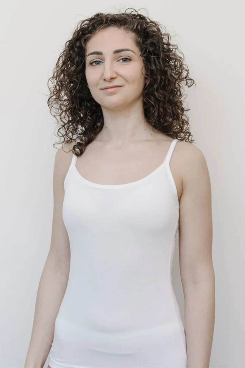 Canotta intima donna spallina sottile in Bamboo - Image 2