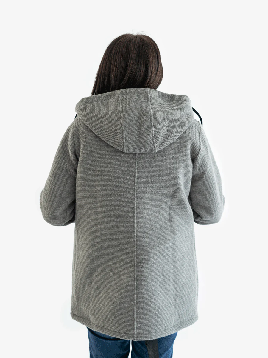 Cappotto per portare donna 3 in 1 in Lana con pelliccetta "Abbracci" - Image 3