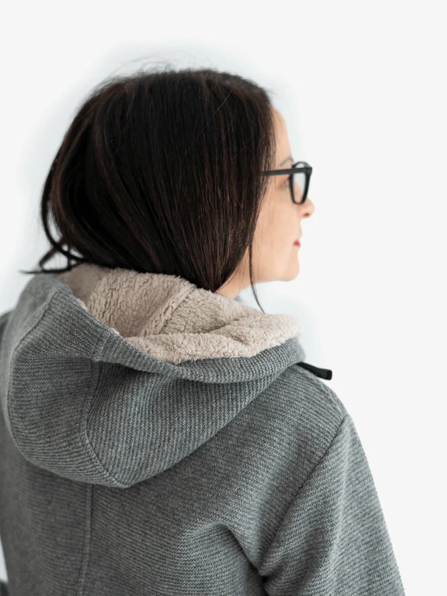 Cappotto per portare donna 3 in 1 in Lana con pelliccetta "Abbracci" - Image 5