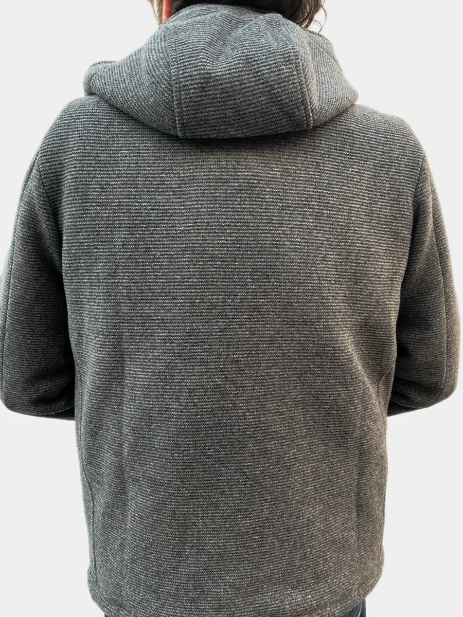 Cappotto per portare uomo in Lana con pelliccetta "Abbracci" - Image 3