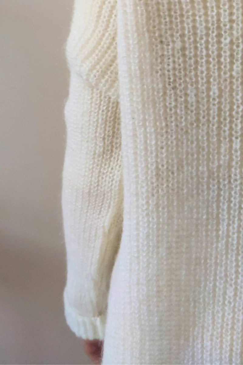 Cardigan corto donna in lana mohair Nuvoletta - Image 5