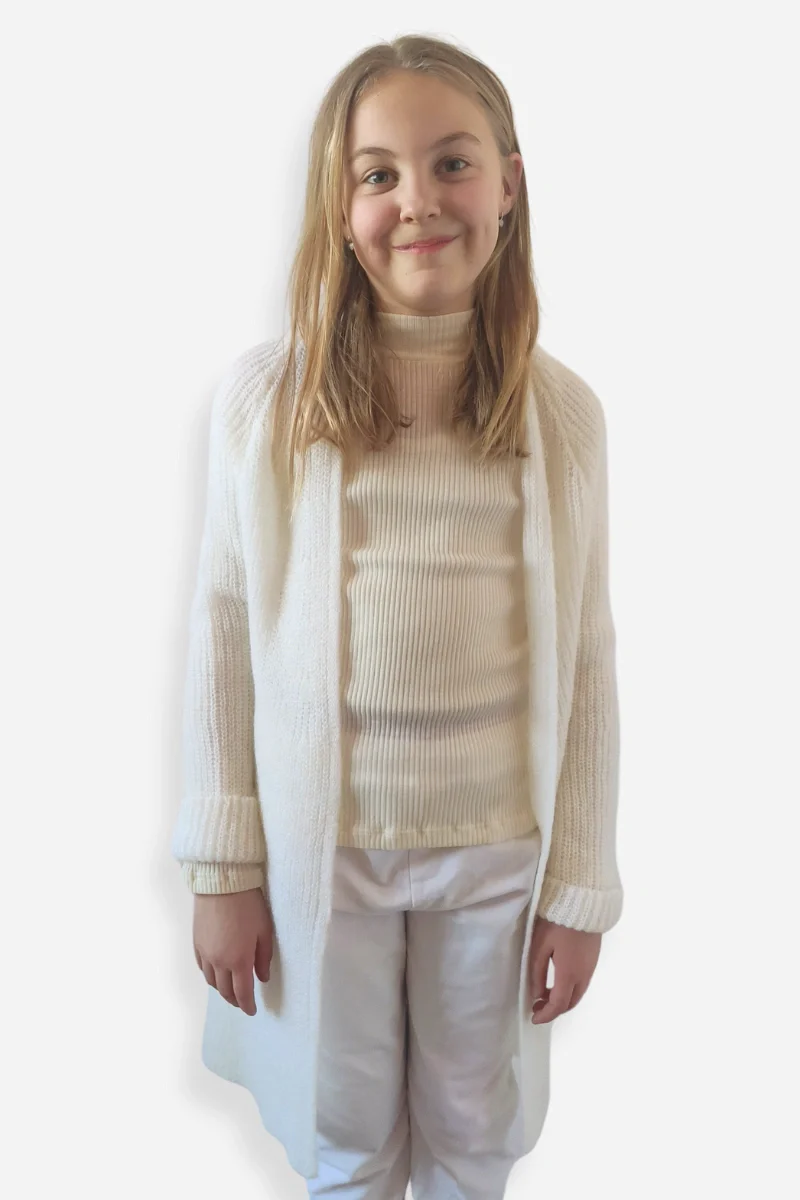 Cardigan corto donna in lana mohair Nuvoletta - Image 6