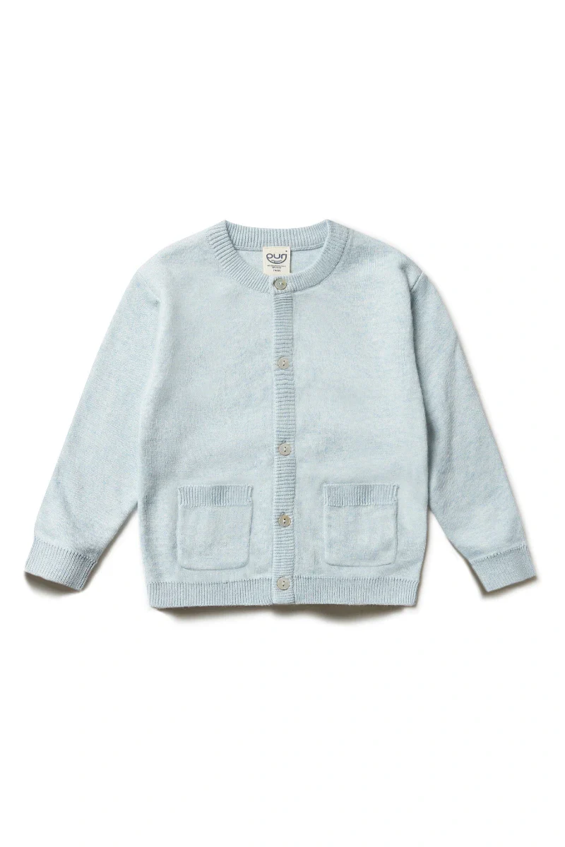 Cardigan neonato in Cotone e Seta Puri Organic - Image 2