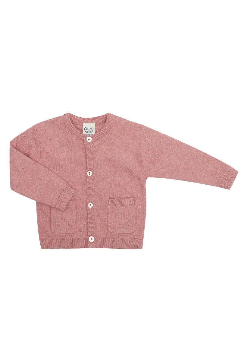 Cardigan neonato in Cotone e Seta Puri Organic - Image 3