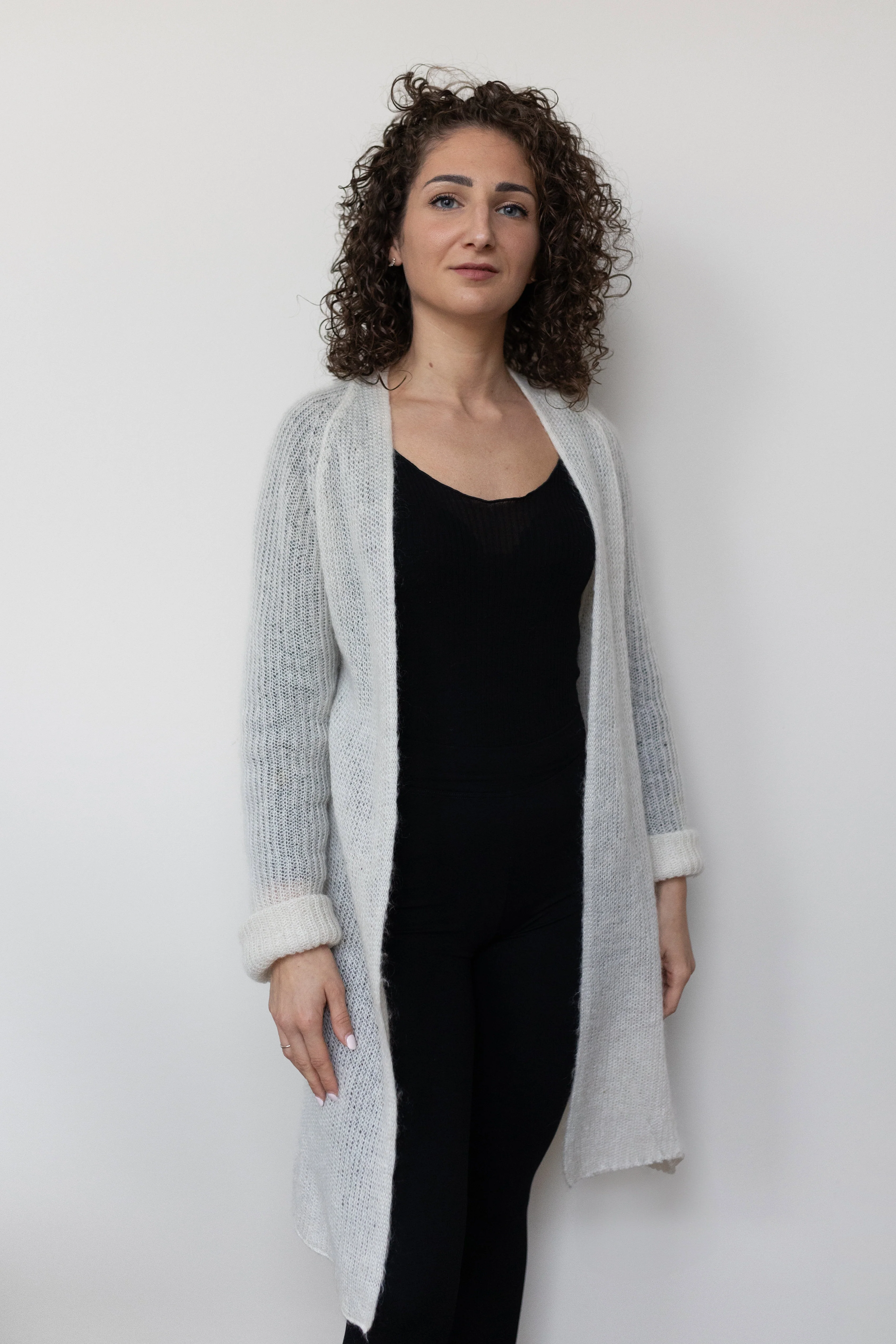 Cardigan lungo donna Nuvola in lana mohair - Image 5
