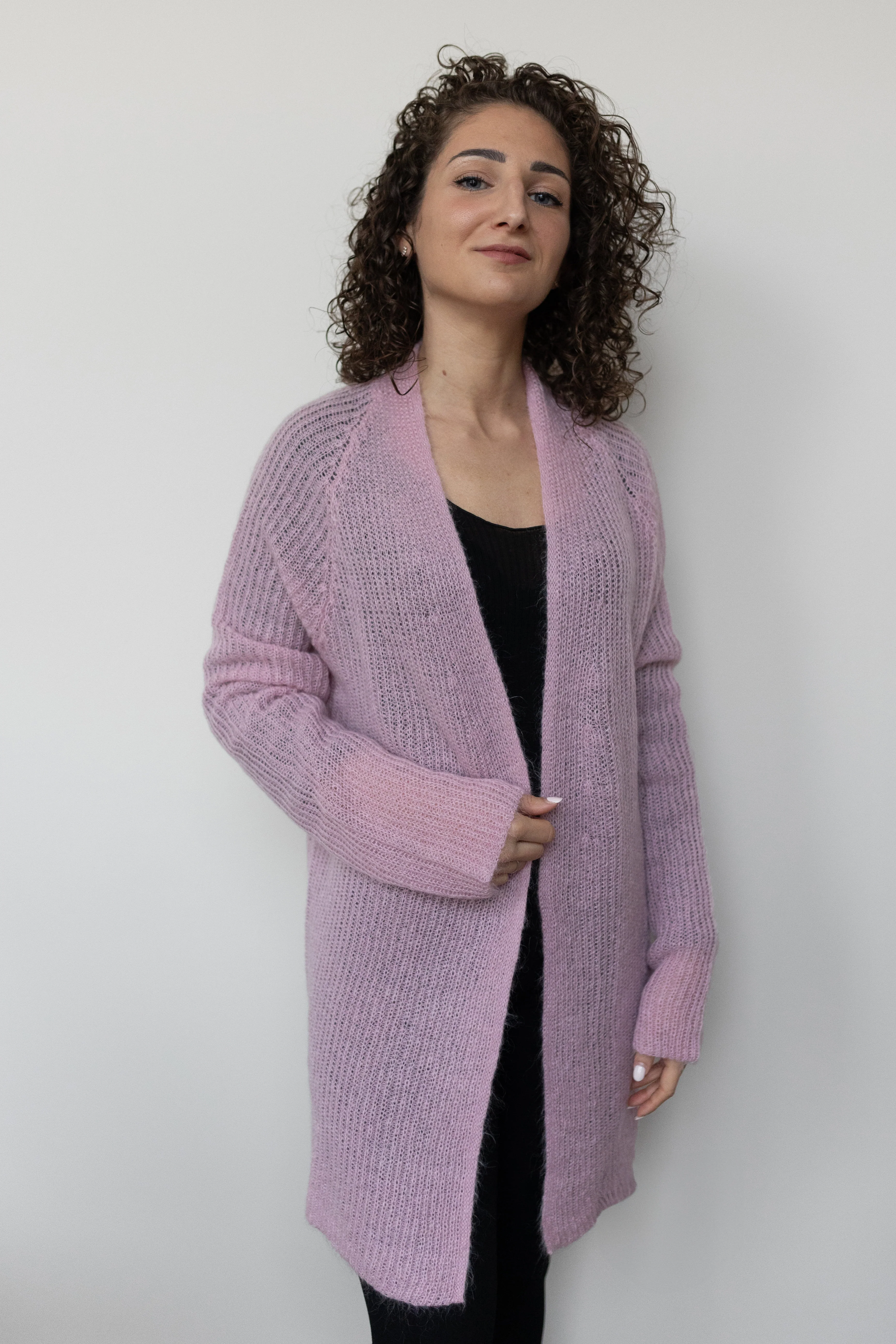 Cardigan lungo donna Nuvola in lana mohair - Image 6
