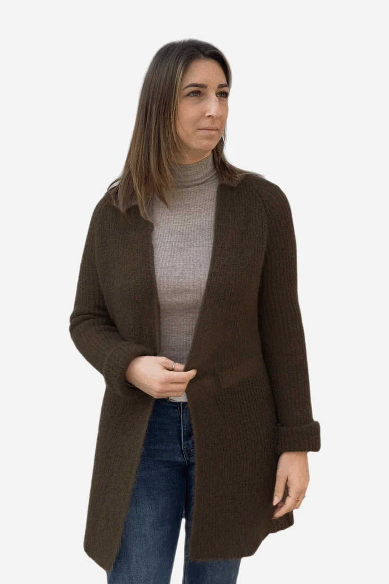 Cardigan lungo donna Nuvola in lana mohair - Image 7