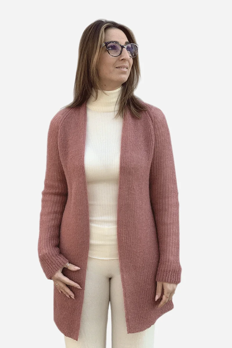 Cardigan lungo donna Nuvola in lana mohair - Image 8