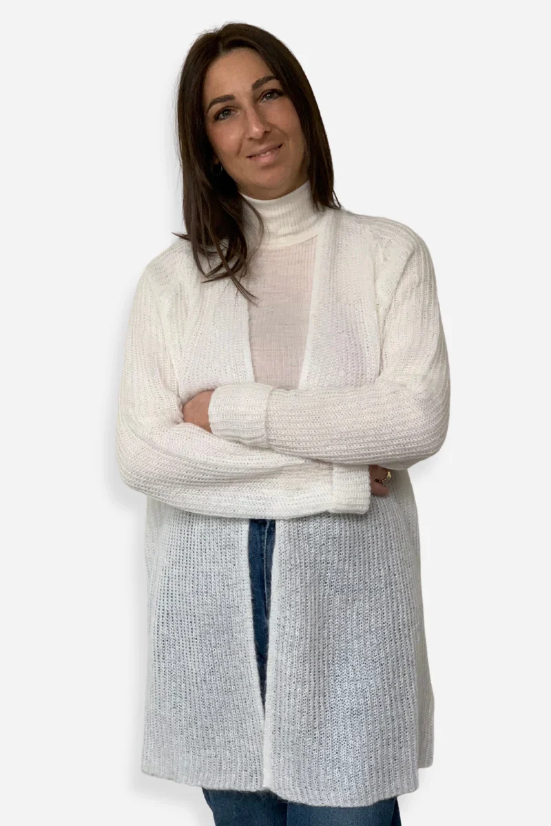 Cardigan lungo donna Nuvola in lana mohair - Image 9