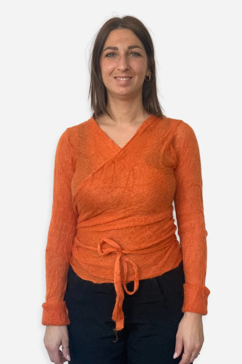 Cardigan Scaldacuore Nuvola donna in mohair "fine serie" - Image 2
