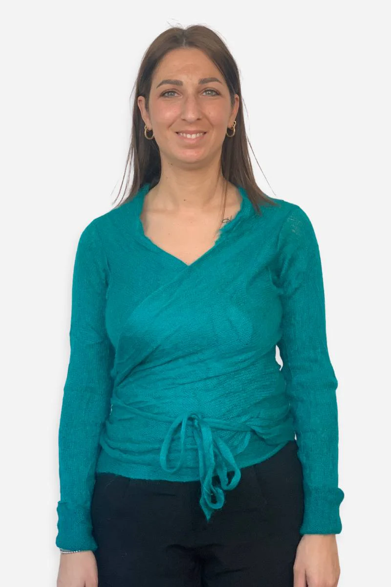 Cardigan Scaldacuore Nuvola donna in mohair "fine serie" - Image 7