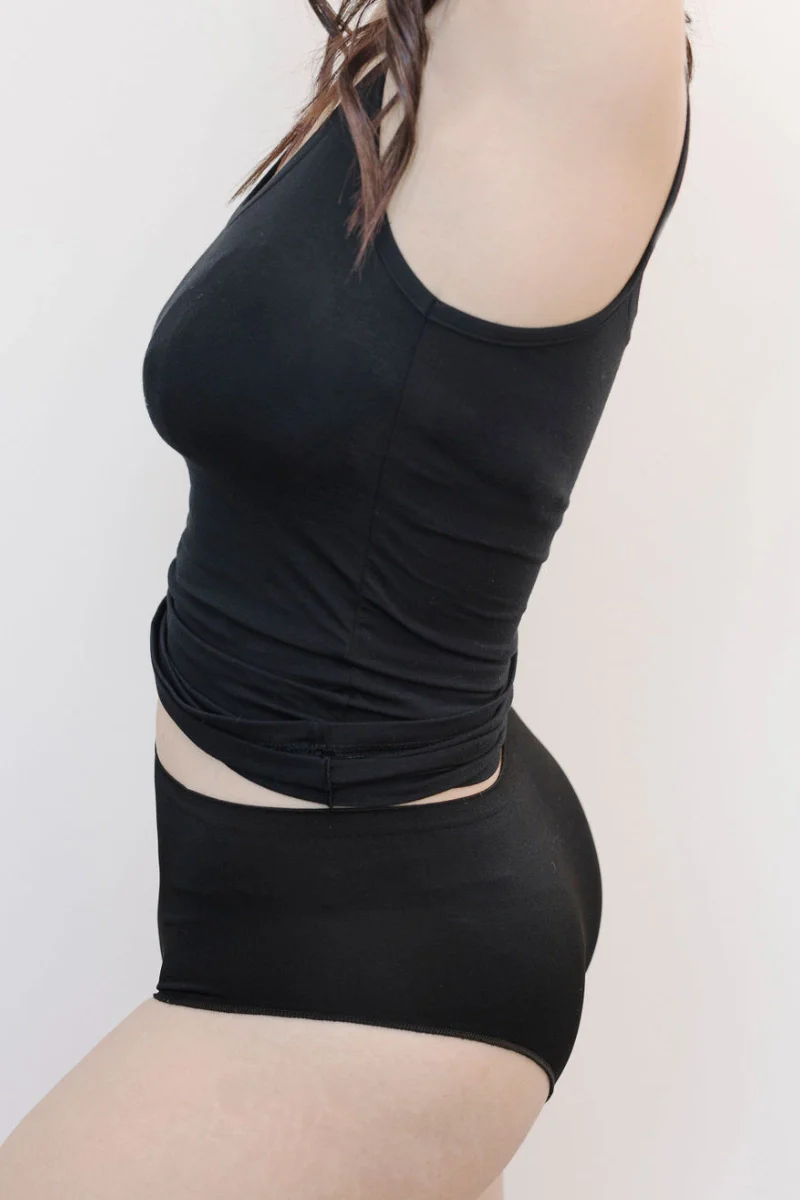 Culotte vita alta donna in Eucalipto - Image 7