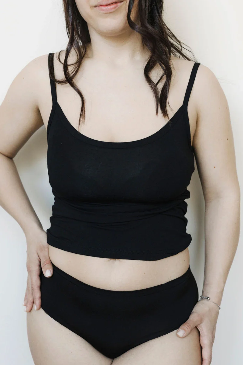 Culotte vita bassa donna in seta vegetale - Image 2