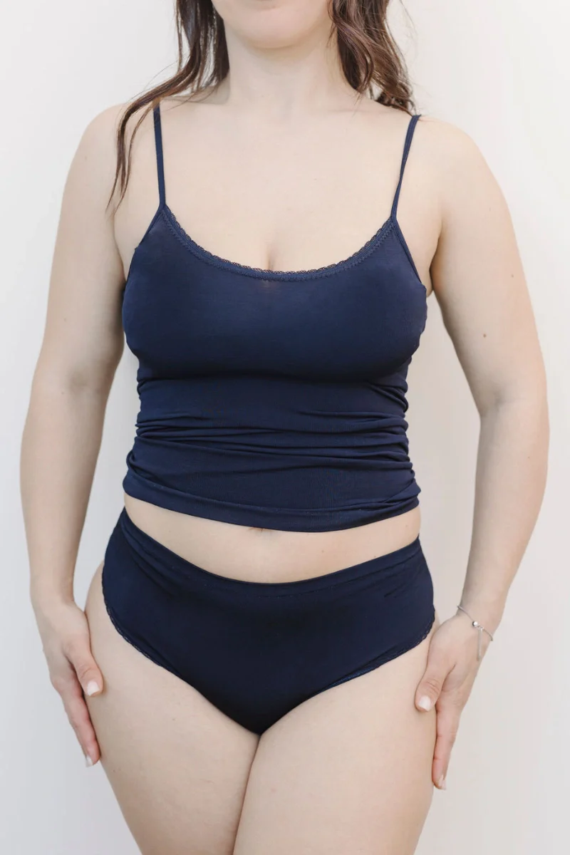 Culotte vita bassa donna in seta vegetale - Image 3