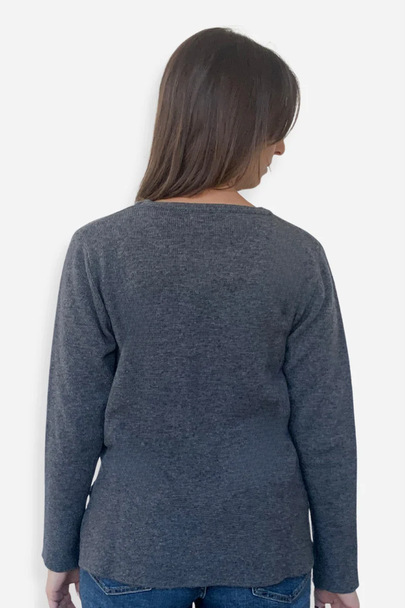 Maglia donna girocollo oversize in lana - Image 7