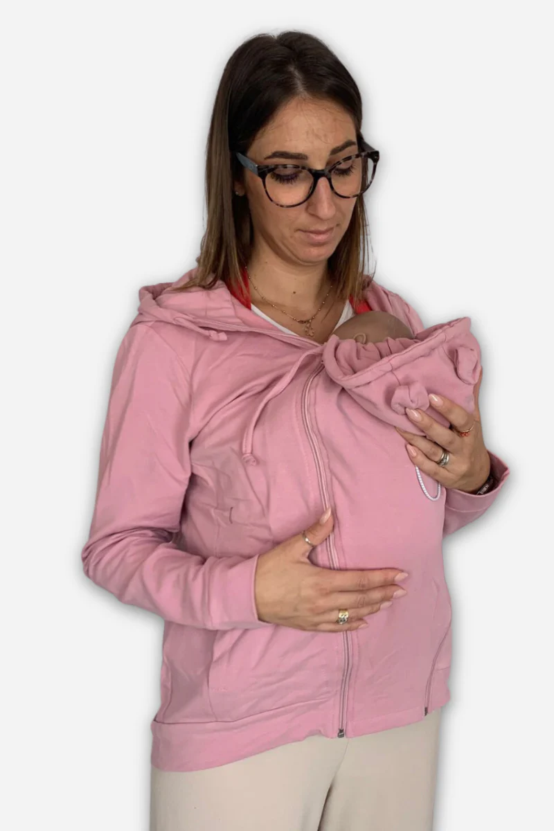 Felpa porta bebè donna 4 in 1 in Cotone felpato - Image 2