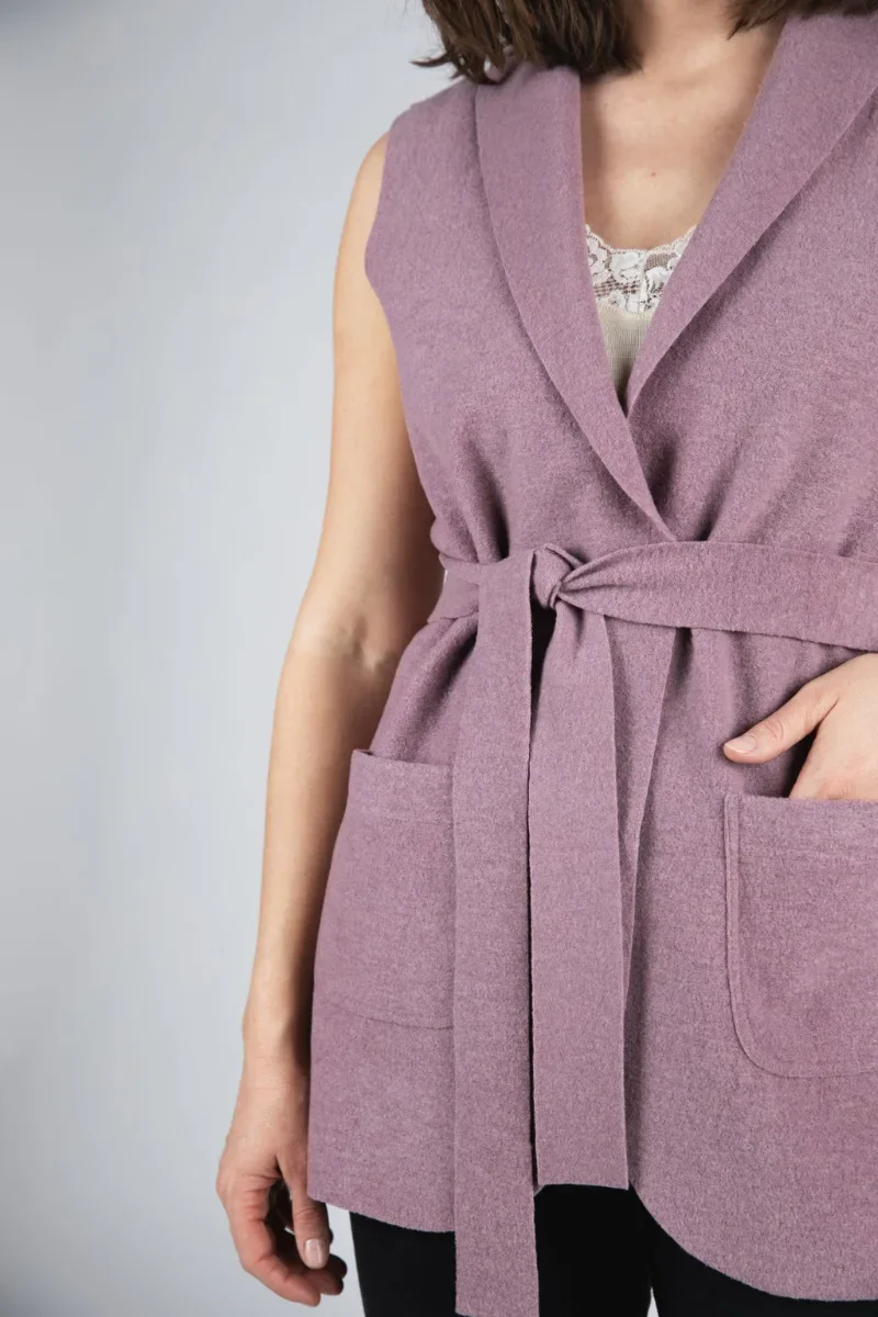 Gilet blazer donna in lana cotta Engel