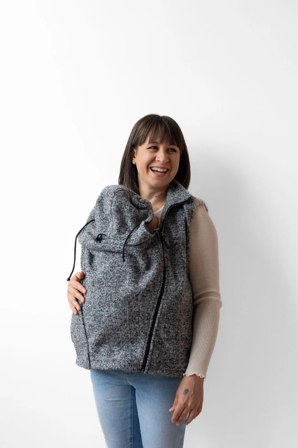 Gilet unisex in lana e cotone 3 in 1 - Image 3
