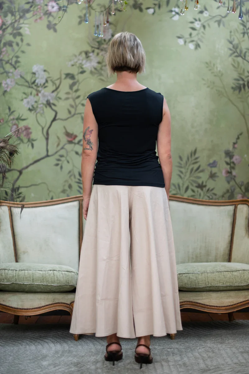 Gonna pantalone donna con fascione in cotone - Image 7