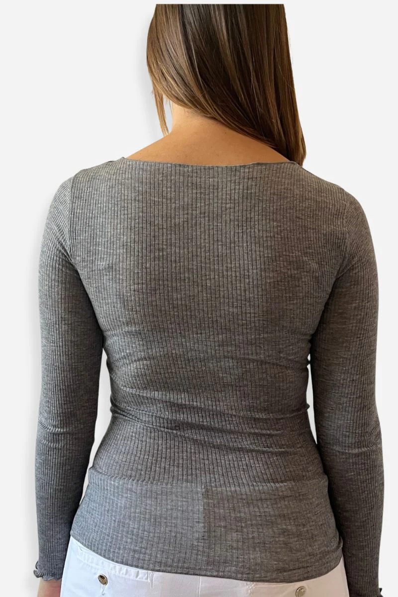 Maglia donna manica lunga modal e cachemere - Image 5