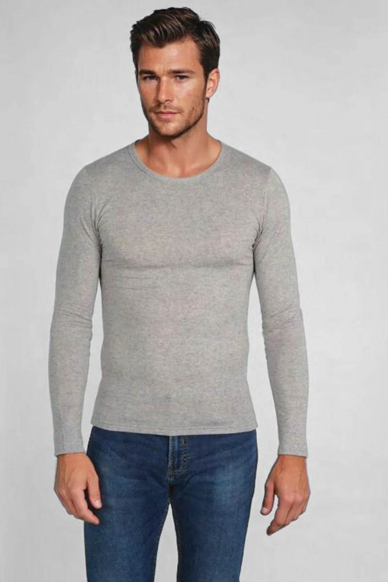 Maglia manica lunga uomo in modal cashmere - Image 3