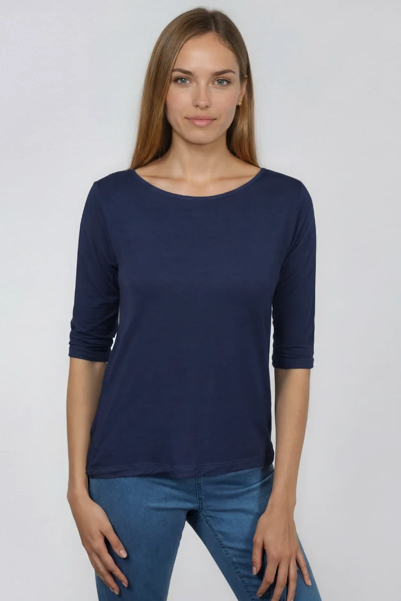 Maglia manica tre quarti donna in bamboo - Image 3