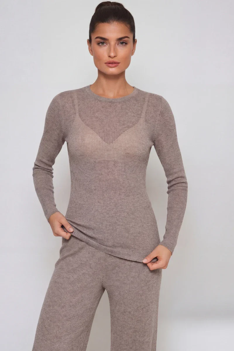 Maglia modal cashmere donna manica lunga - Image 5