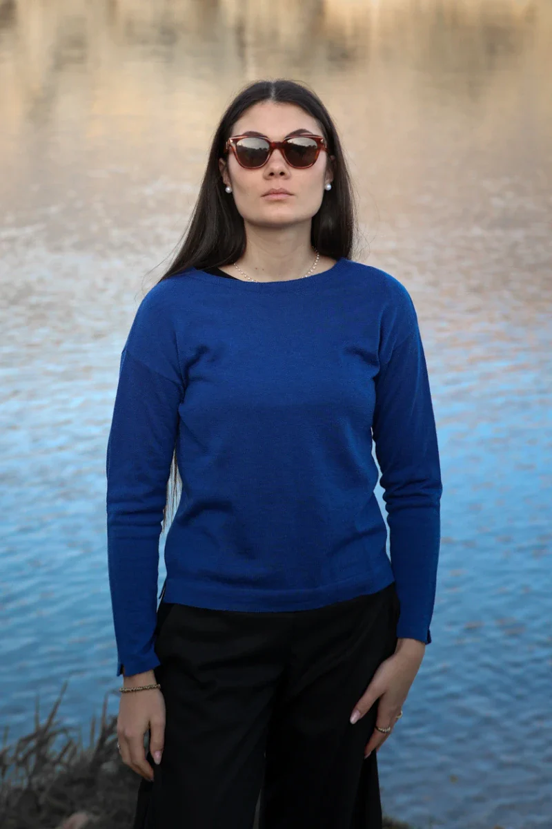 Maglioncino girocollo donna pura lana vergine