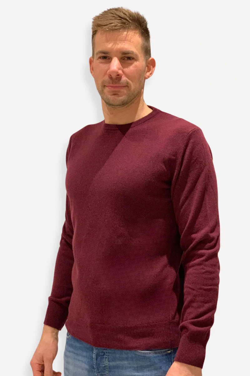 Maglione uomo girocollo lana merinos e cachemire - Image 3