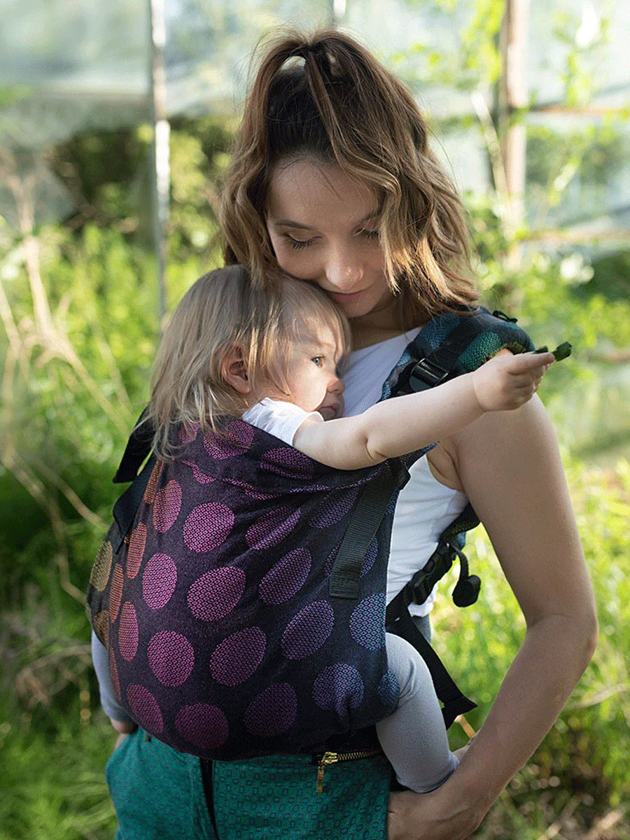 Marsupio kinder hop GROW Cotone di fascia Dots - Image 6