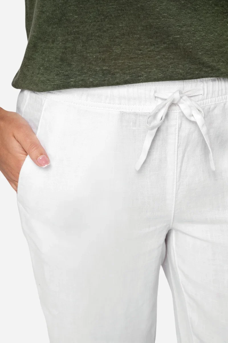 Pantaloni palazzo donna in lino - Image 3