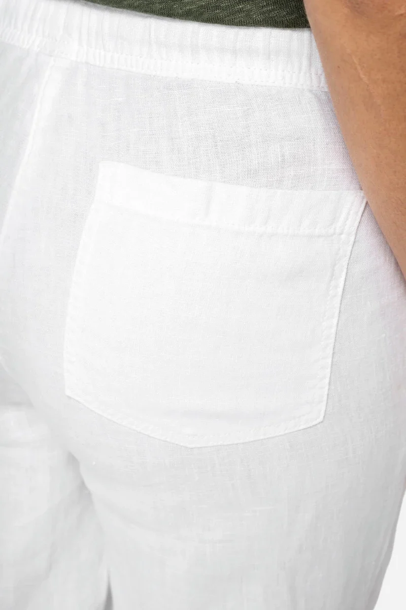 Pantaloni palazzo donna in lino - Image 4