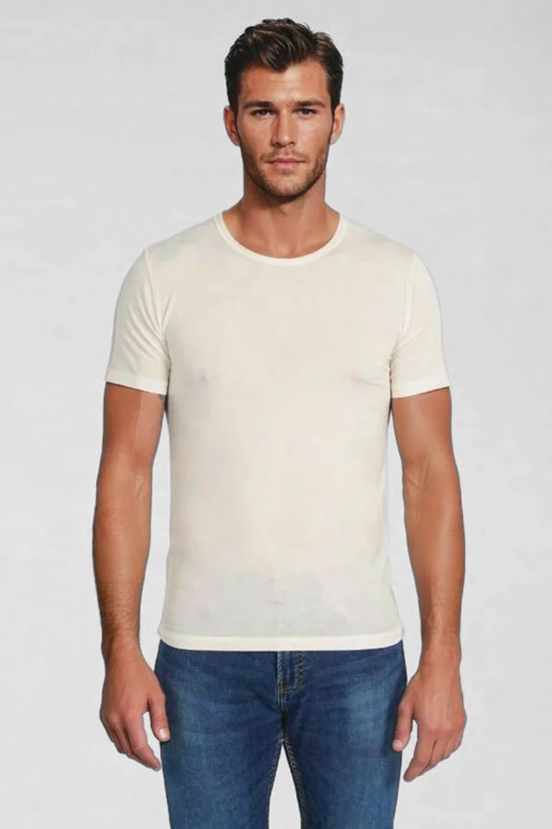 T-shirt uomo in modal cashmere - Image 4