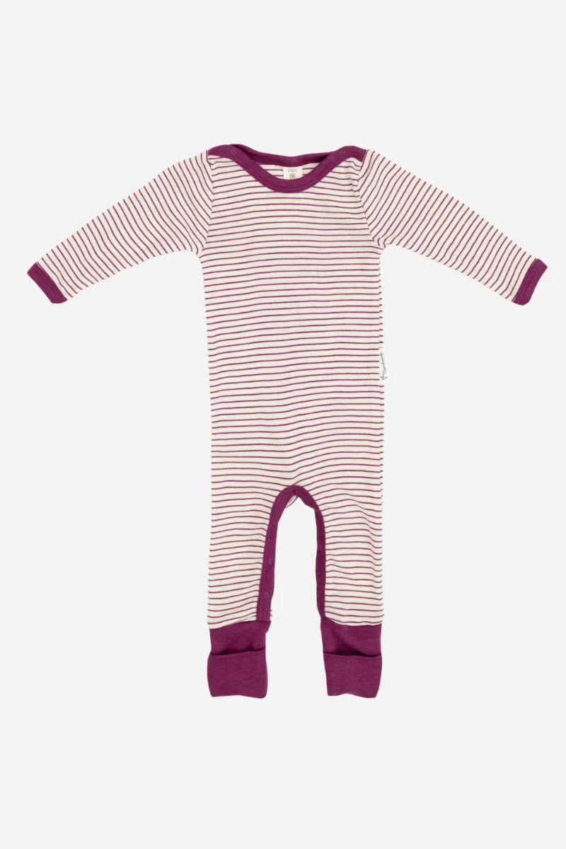 Tutina Lana e seta a righe per Neonata Engel